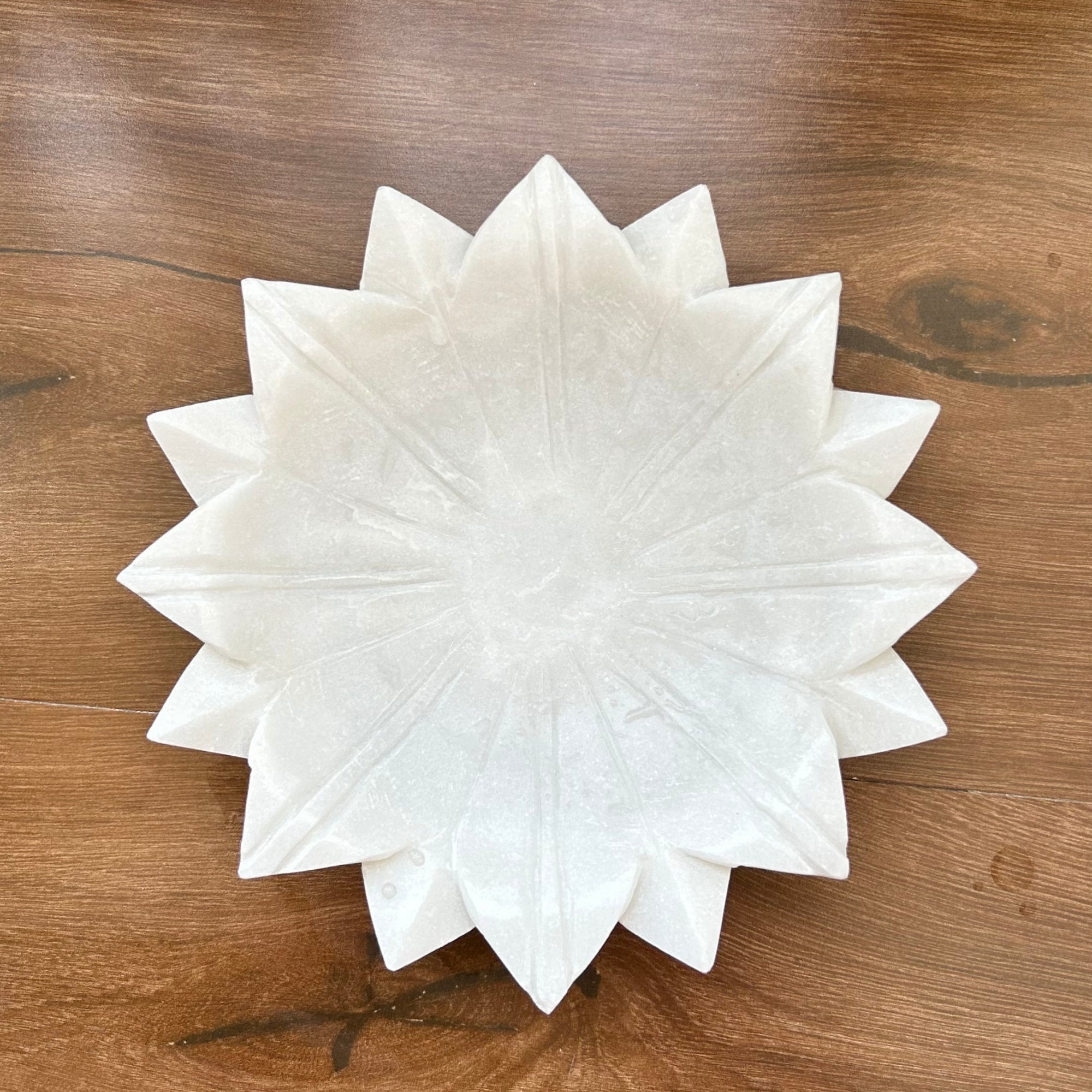 Lotus Marble Plate  - 9 inch