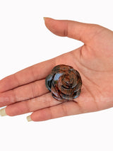 Mahogany Obsidian Flower Sculpture 