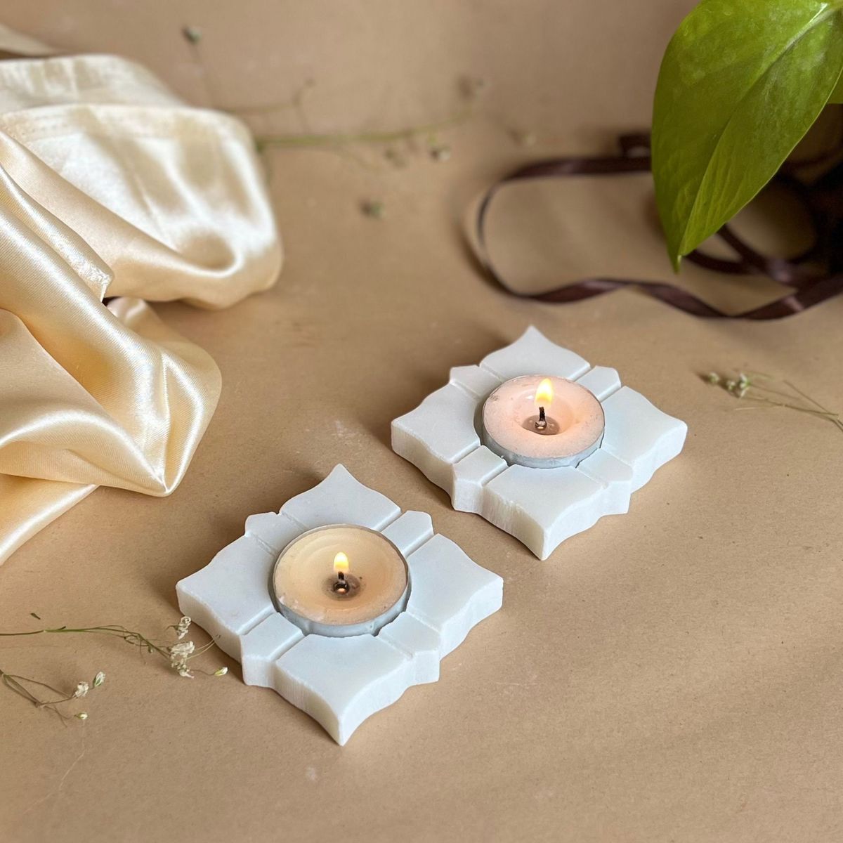Marble Diya - Pansy