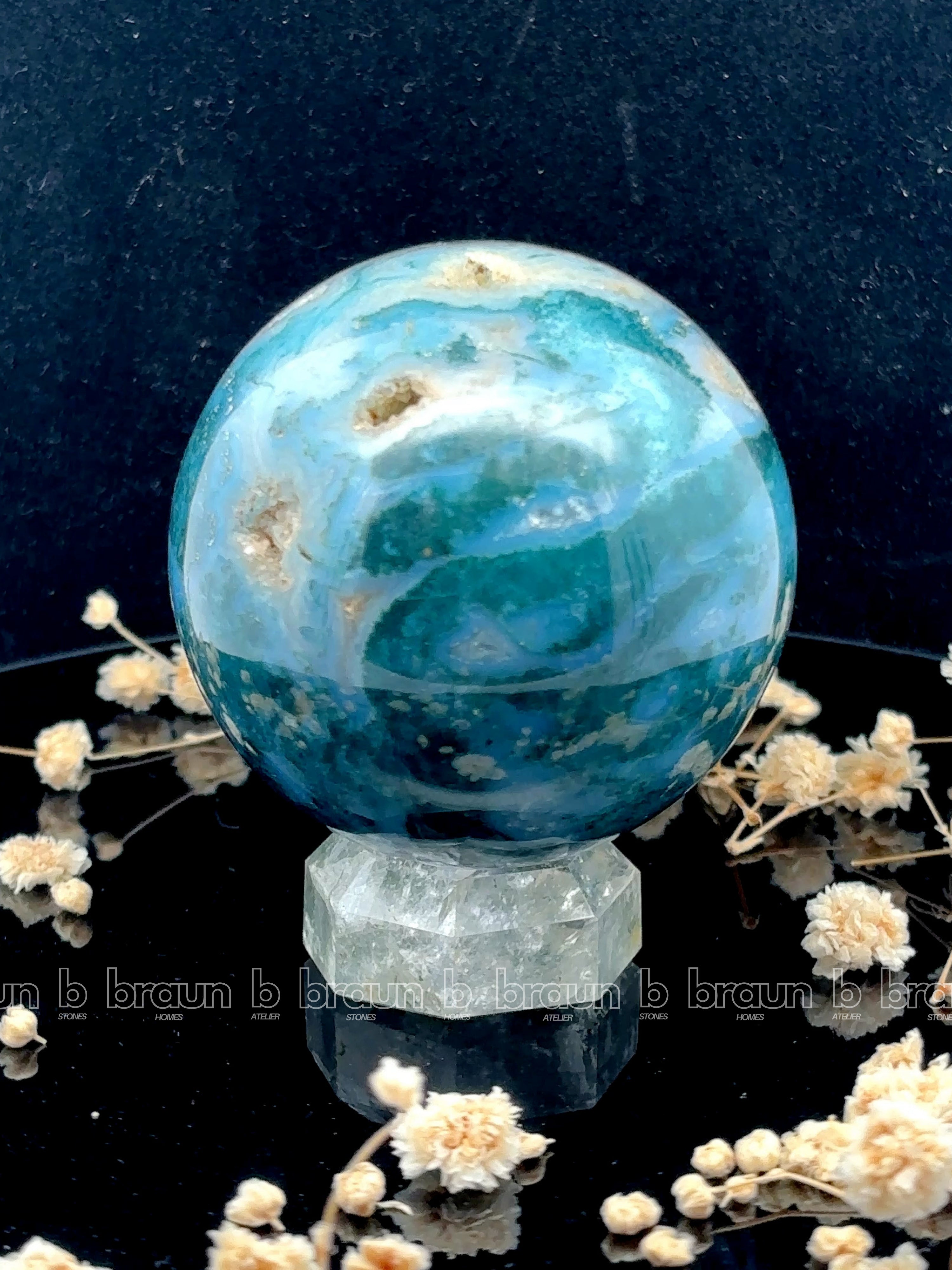 Moss agate Sphere Medium