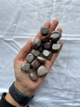 NaturalNarmada Stone tumbled crystals by Braun Homes √ê polished healing stones for meditation, Reiki, chakra balancing, anxiety relief, and spiritual energy protection in deep purple hues
