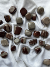 NaturalNarmada Stone tumbled crystals by Braun Homes √ê polished healing stones for meditation, Reiki, chakra balancing, anxiety relief, and spiritual energy protection in deep purple hues