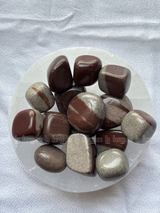 NaturalNarmada Stone tumbled crystals by Braun Homes √ê polished healing stones for meditation, Reiki, chakra balancing, anxiety relief, and spiritual energy protection in deep purple hues