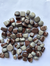NaturalNarmada Stone tumbled crystals by Braun Homes √ê polished healing stones for meditation, Reiki, chakra balancing, anxiety relief, and spiritual energy protection in deep purple hues