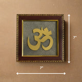 Pyrite Stone Vastu Frame | OM Symbol Wall Décor | Attracts Wealth, Protection & Positive Energy