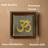 Pyrite Stone Vastu Frame | OM Symbol Wall Décor | Attracts Wealth, Protection & Positive Energy