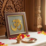 Pyrite Stone Vastu Frame | OM Symbol Wall Décor | Attracts Wealth, Protection & Positive Energy