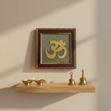 Pyrite Stone Vastu Frame | OM Symbol Wall Décor | Attracts Wealth, Protection & Positive Energy