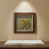 Pyrite Stone Vastu Frame | OM Symbol Wall Décor | Attracts Wealth, Protection & Positive Energy