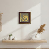 Pyrite Stone Vastu Frame | OM Symbol Wall Décor | Attracts Wealth, Protection & Positive Energy