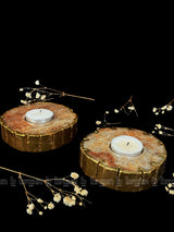 Polished Golden Quartz Tealight Holder