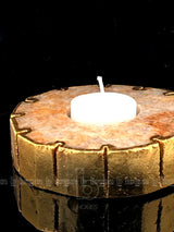 Polished Golden Quartz Tealight Holder