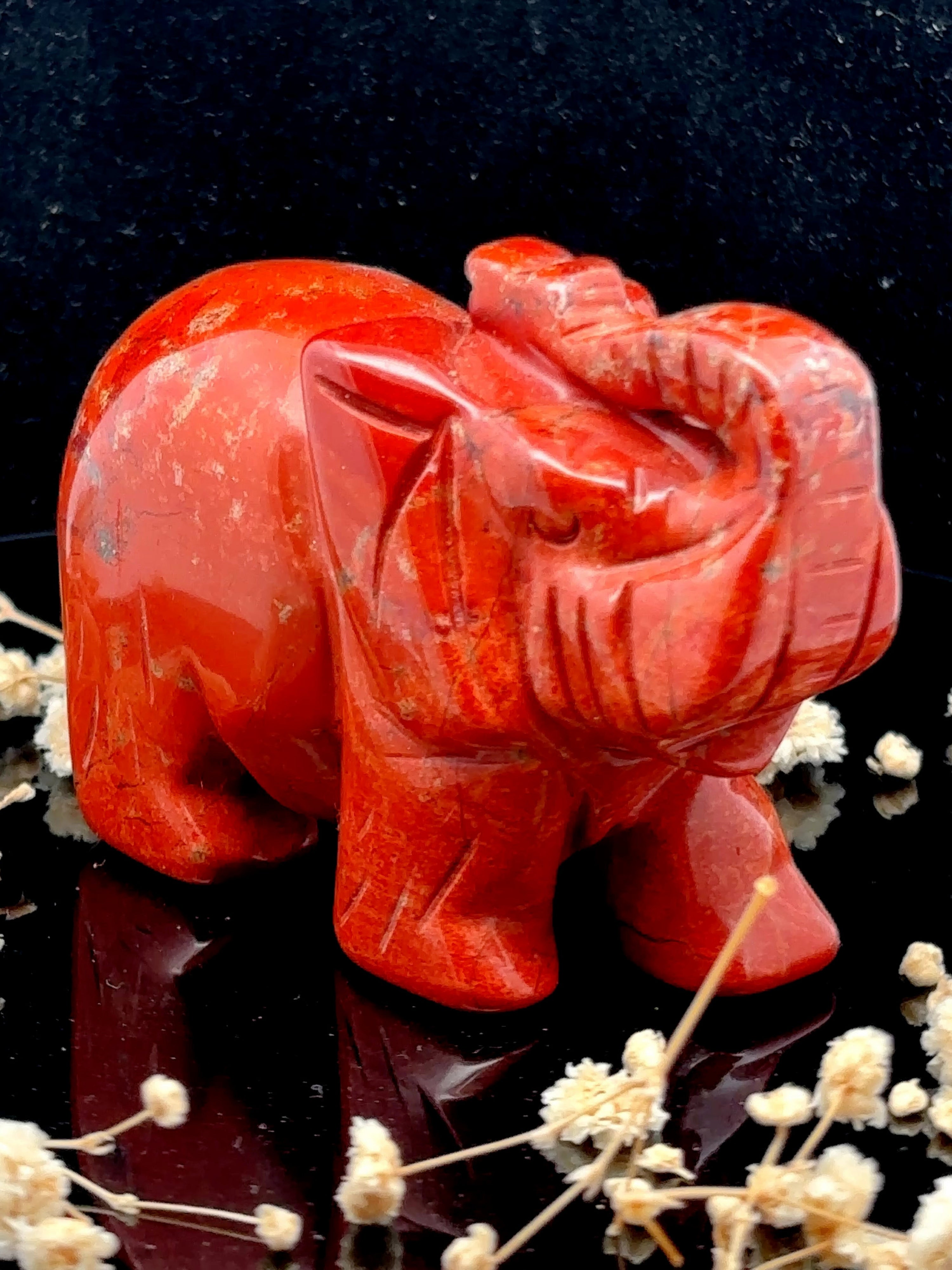 Red Jasper Elephant Large