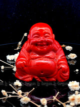 Red Jasper Laughing Buddha  Medium