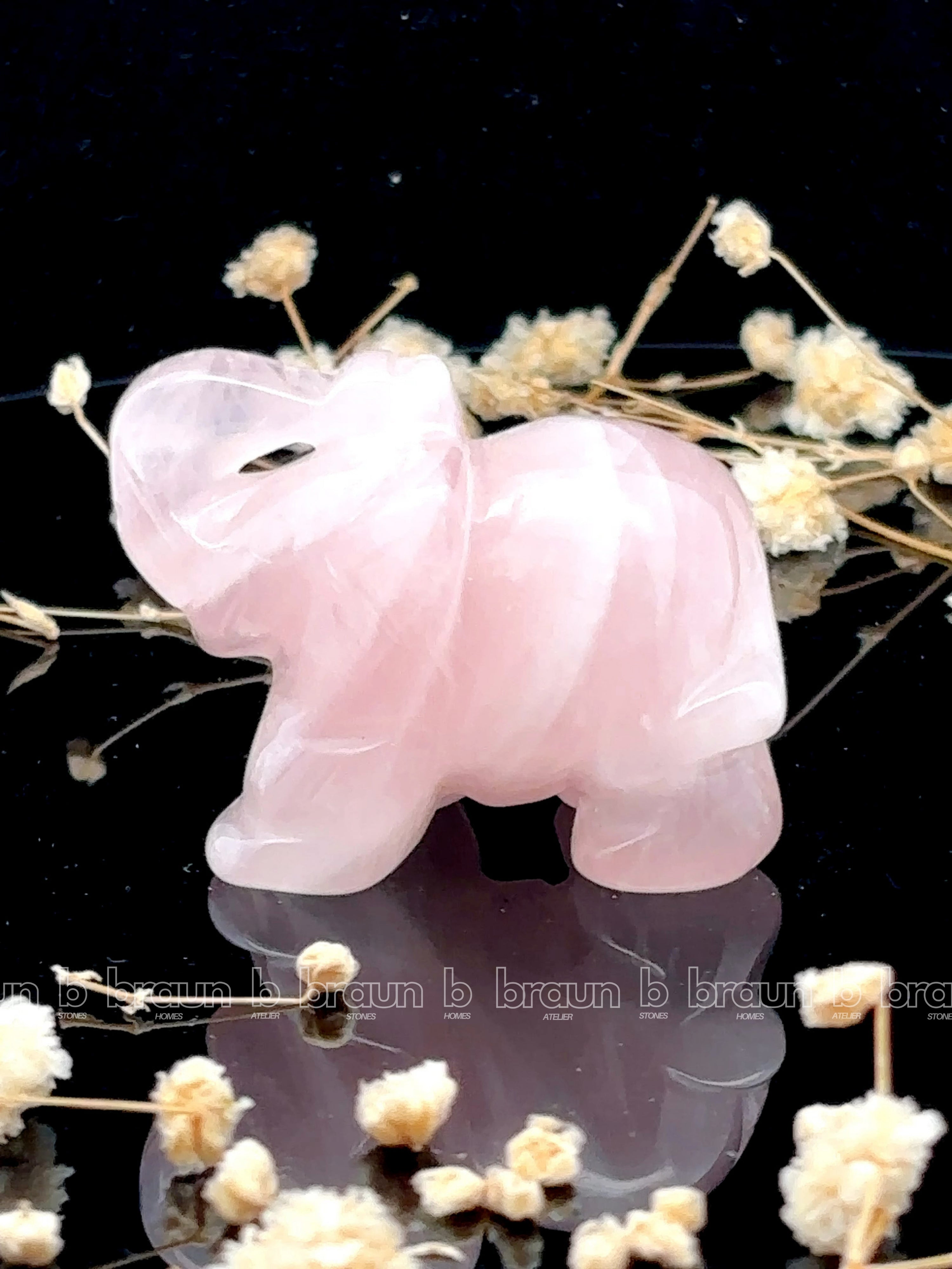 Rose Quartz Elephant Small