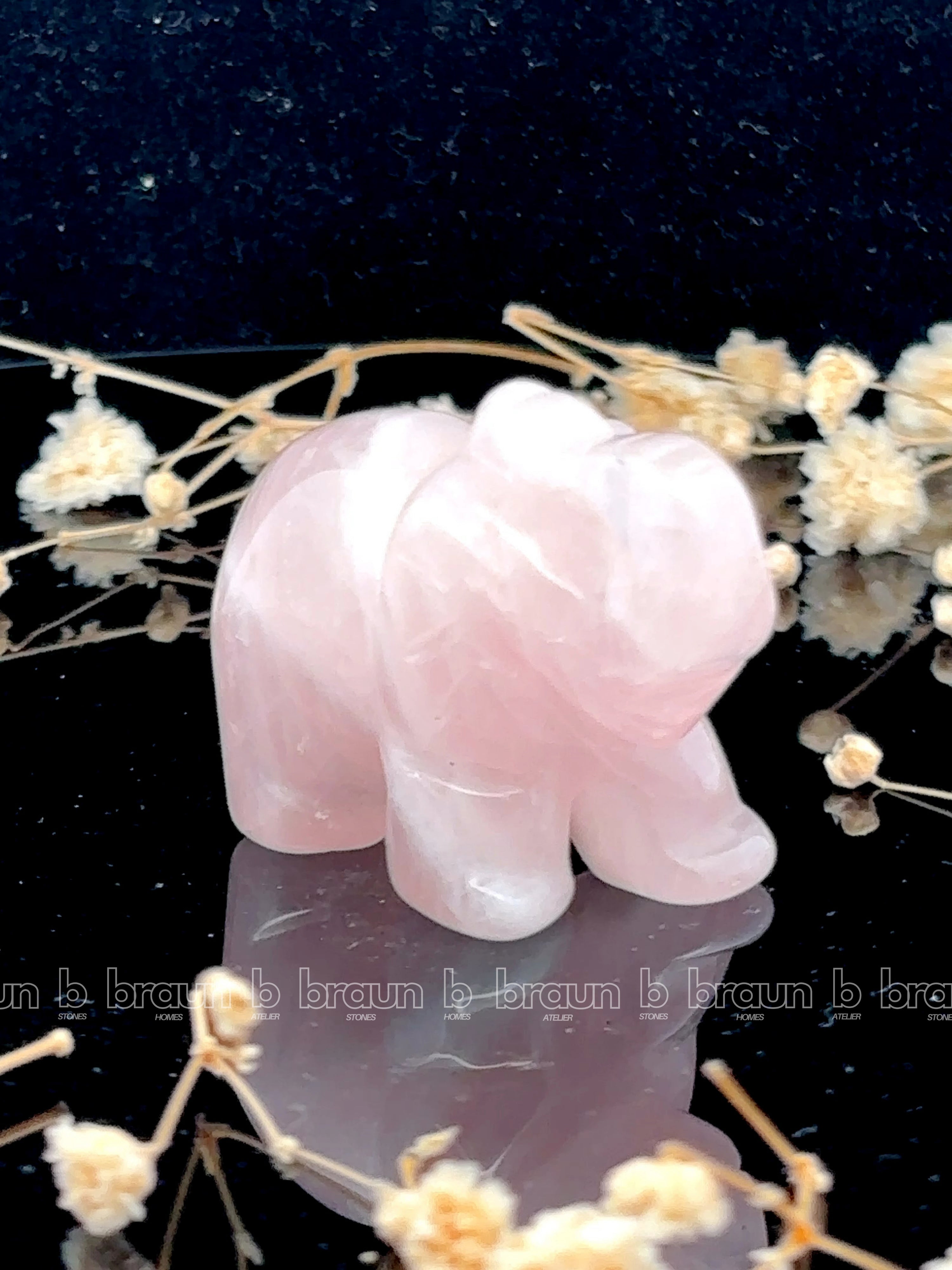 Rose Quartz Elephant Small