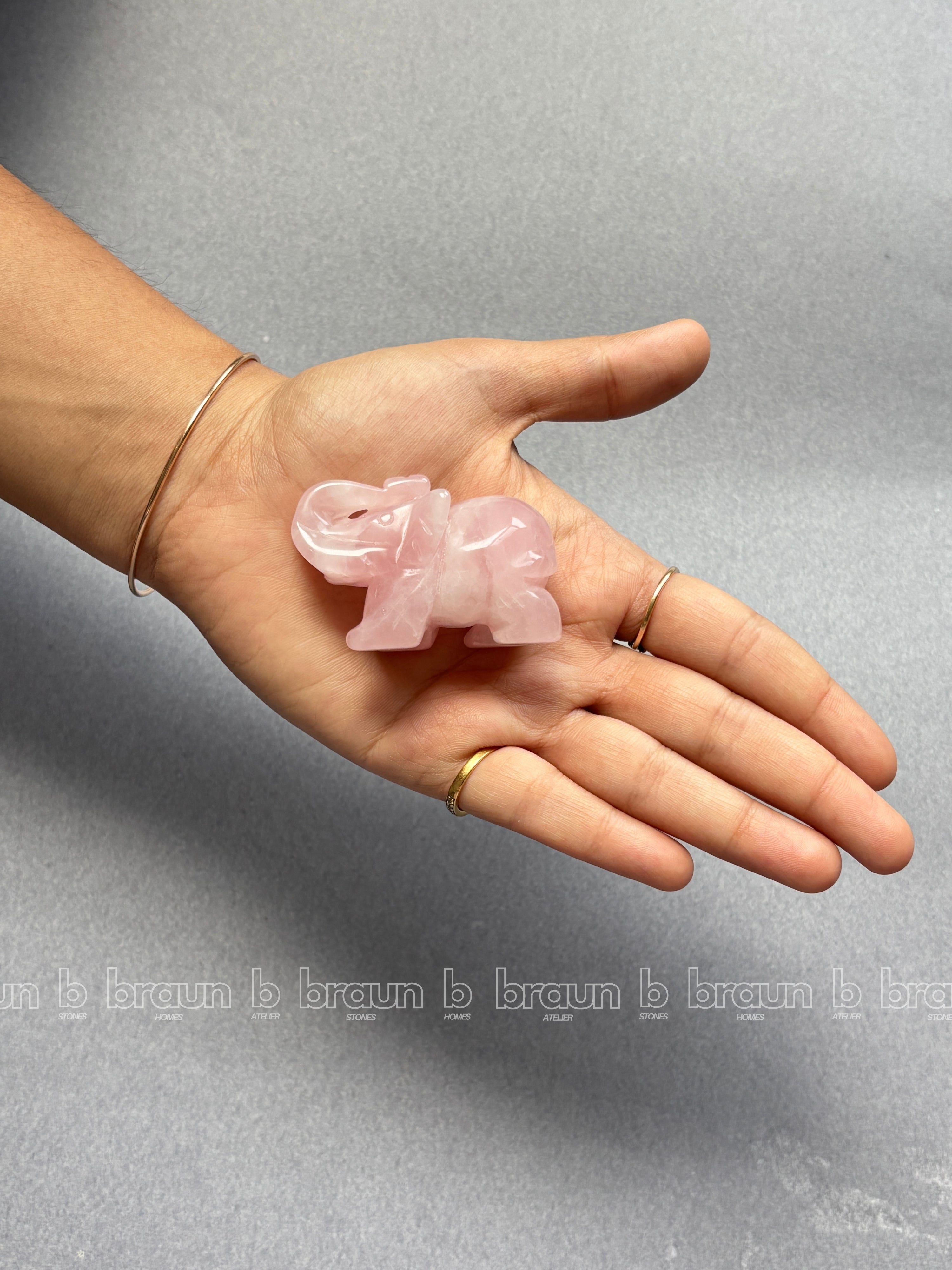 Rose Quartz Elephant Small