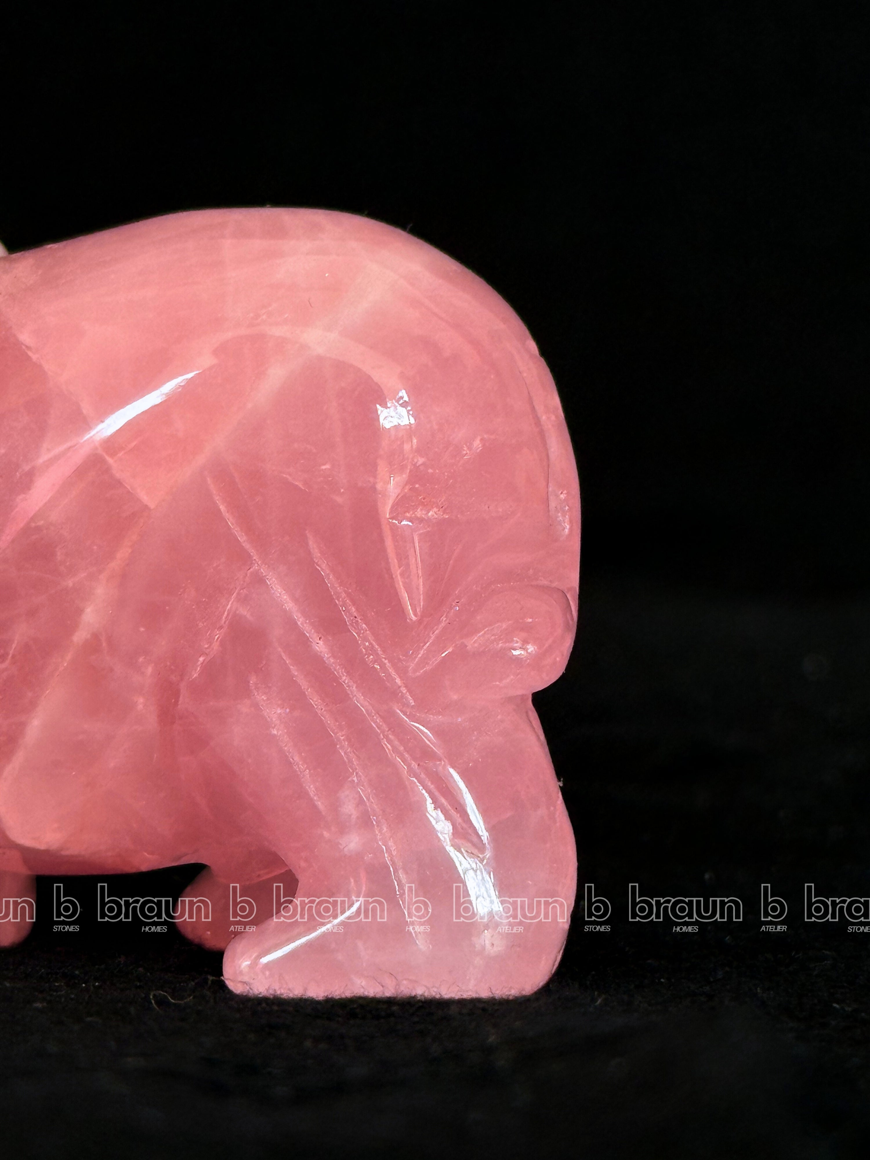 Rose Quartz Elephant Large