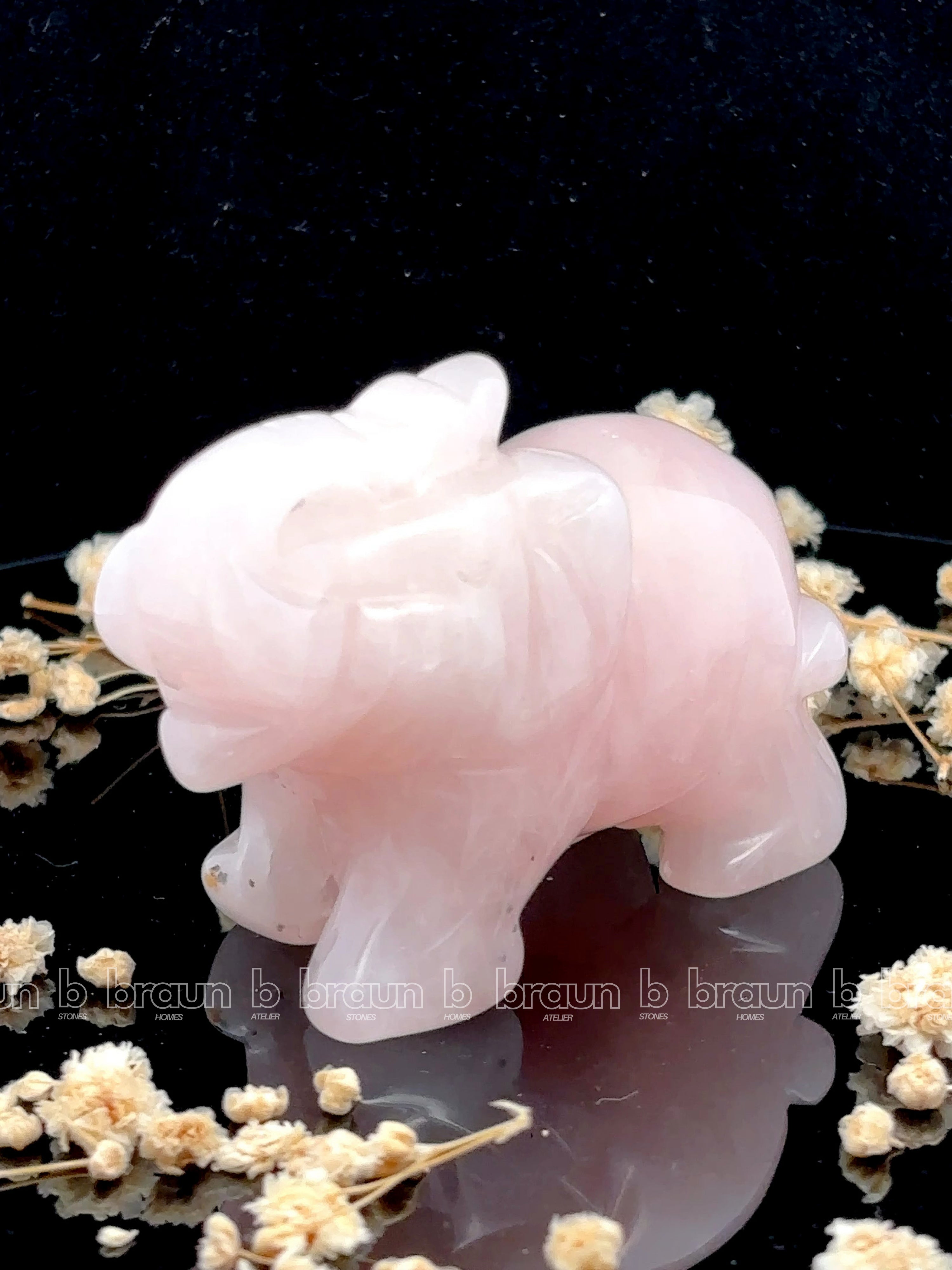 Rose Quartz Elephant Xsmall