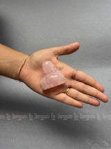 Rose Quartz Laughing Buddha  Medium