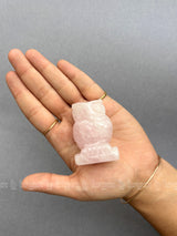 Rose Quartz Owl Medium