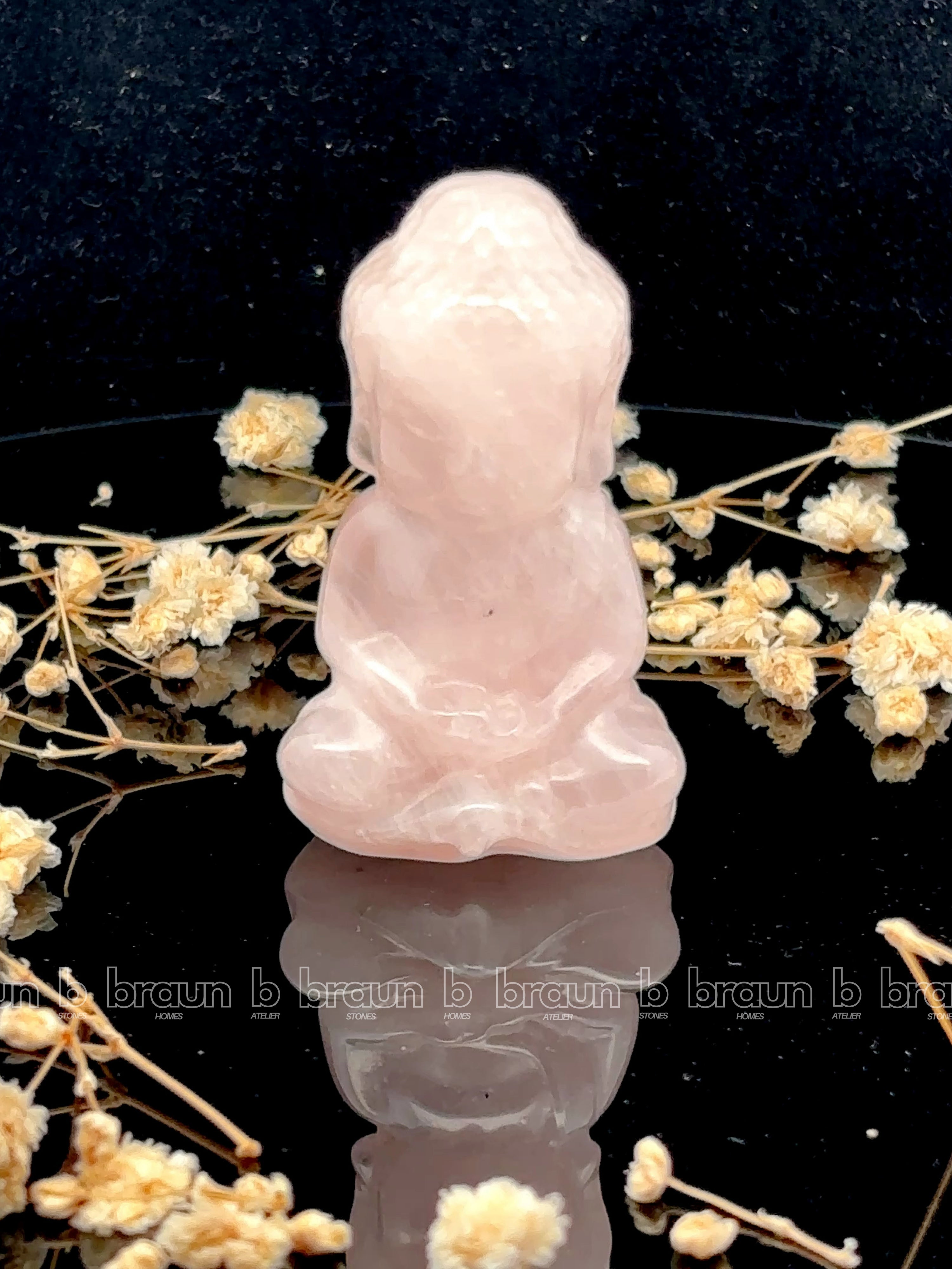 Rose Quartz Sitting Buddha Medium