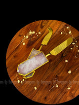 Rose Quartz cheese knife