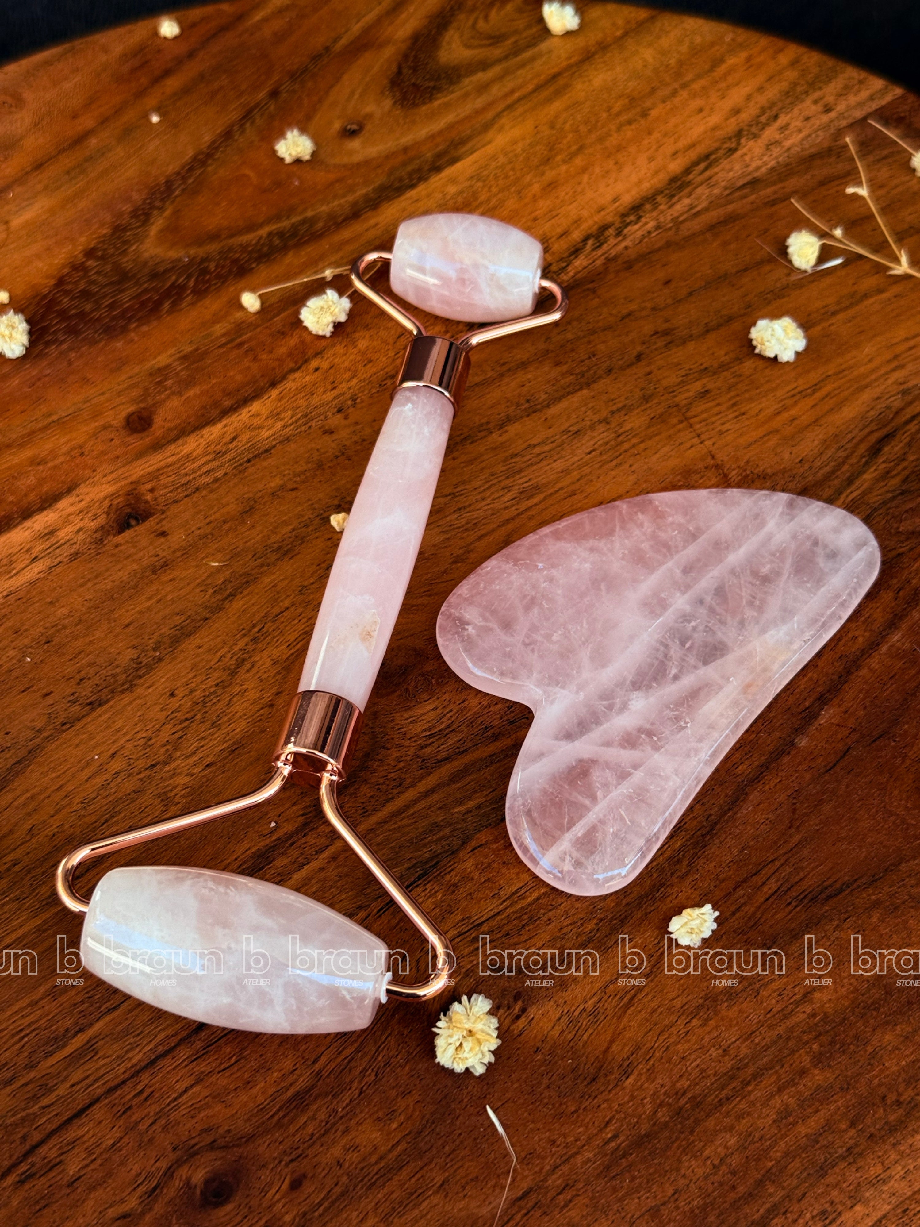 Rose Quartz Face Massage Set