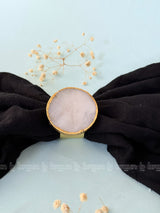 Rose Quartz Napkin Ring ( set of 6)