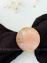 Rose Quartz Napkin Ring ( set of 6)