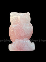 Rose quartz Owl Sculpture 