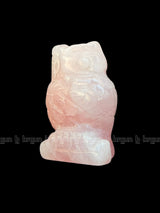 Rose quartz Owl Sculpture 
