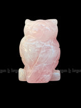 Rose quartz Owl Sculpture 