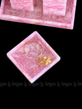 Bathroom set of 5 - Rose Quartz