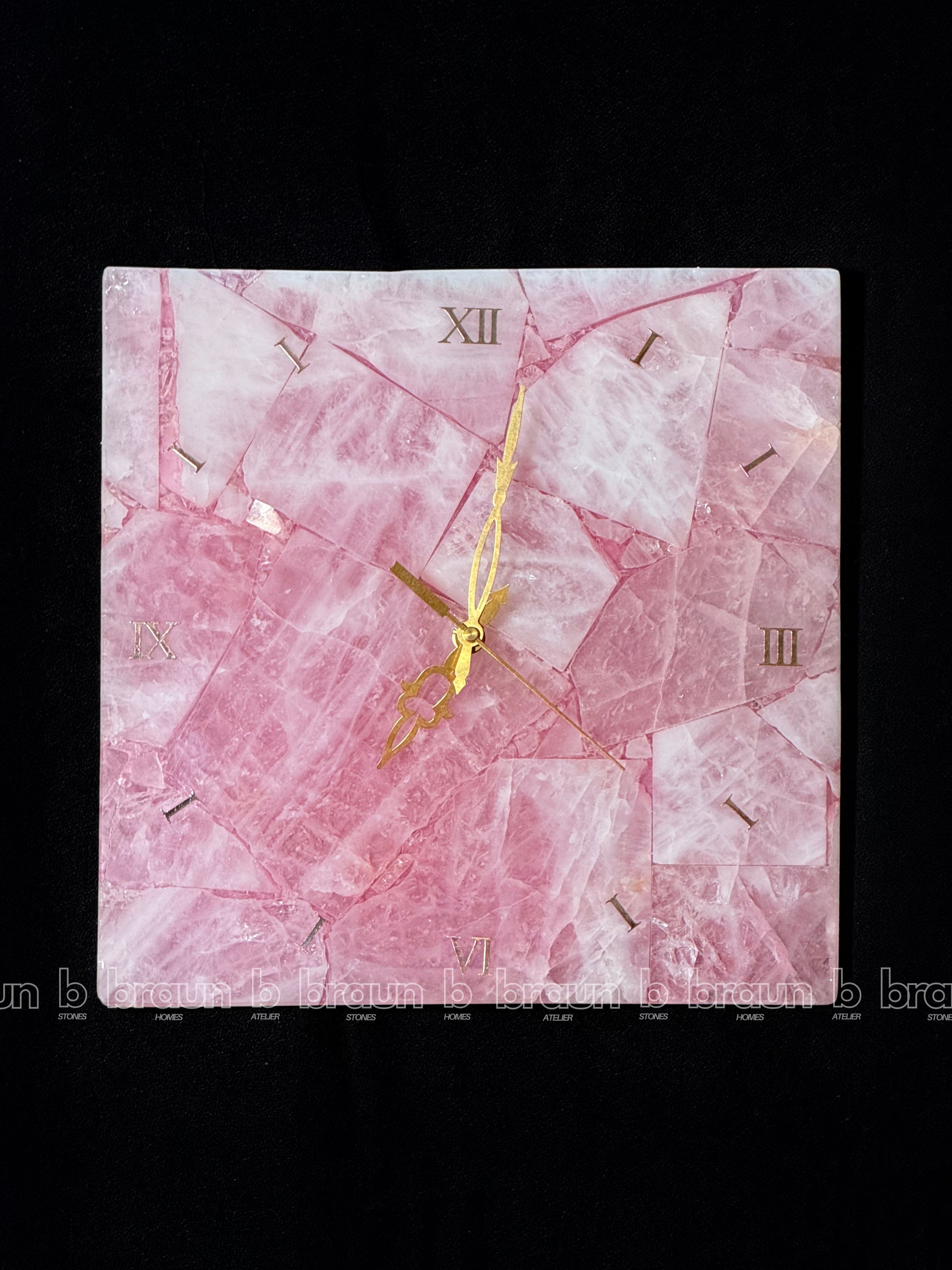 Rose Quartz Square Wall Clock