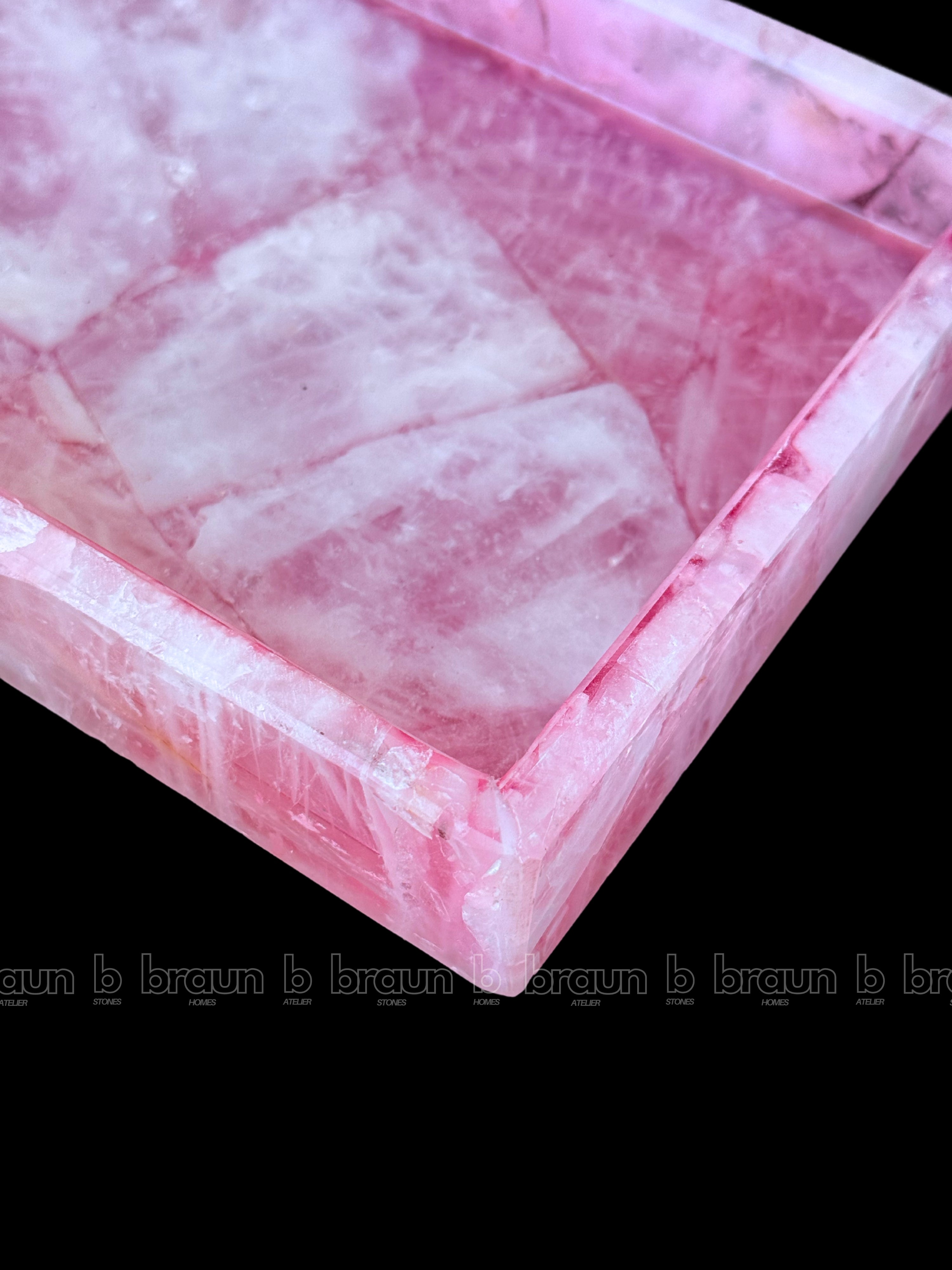 Bathroom set of 3 - Rose Quartz