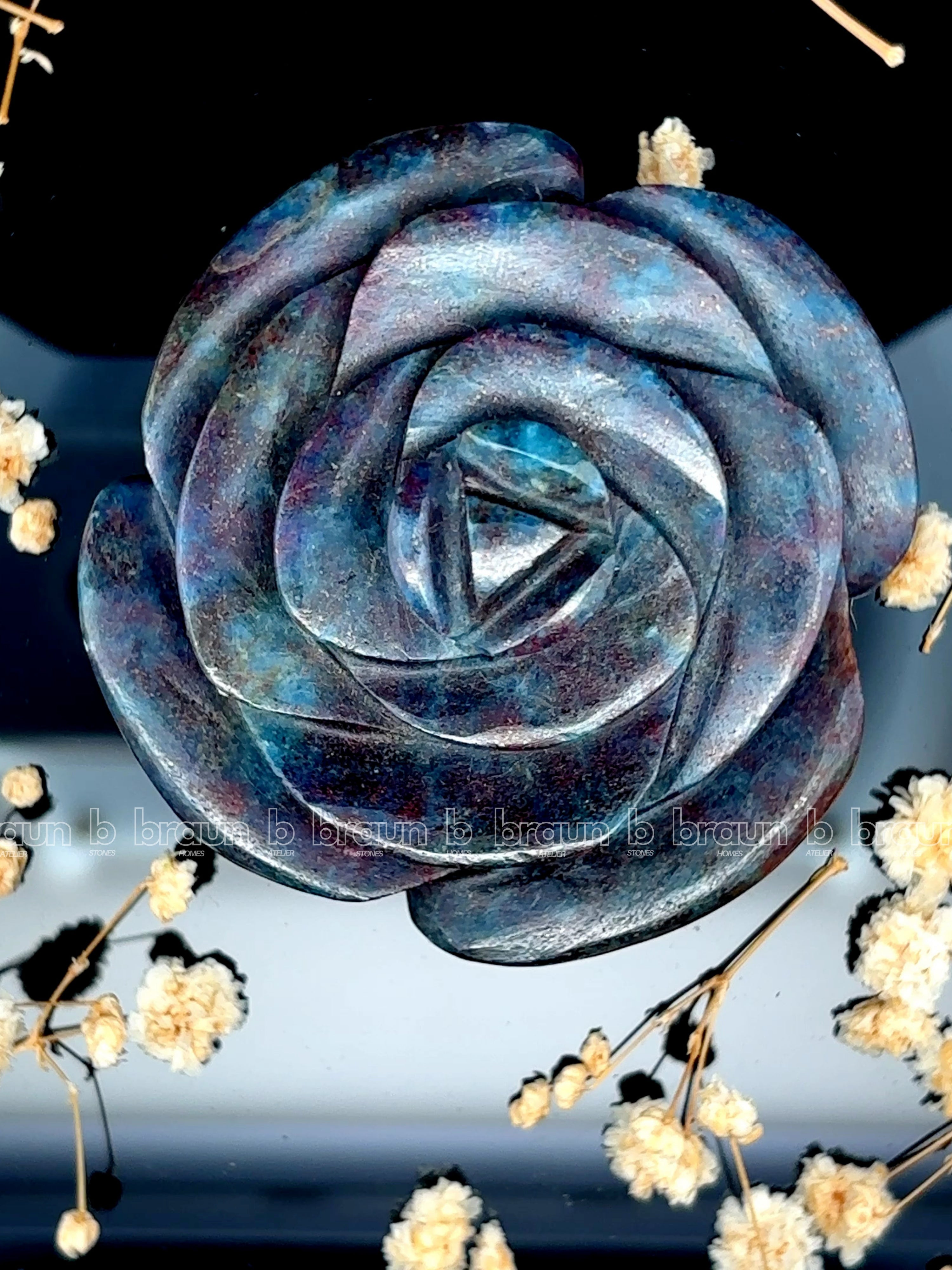 Ruby Kyanite Flower Sculpture