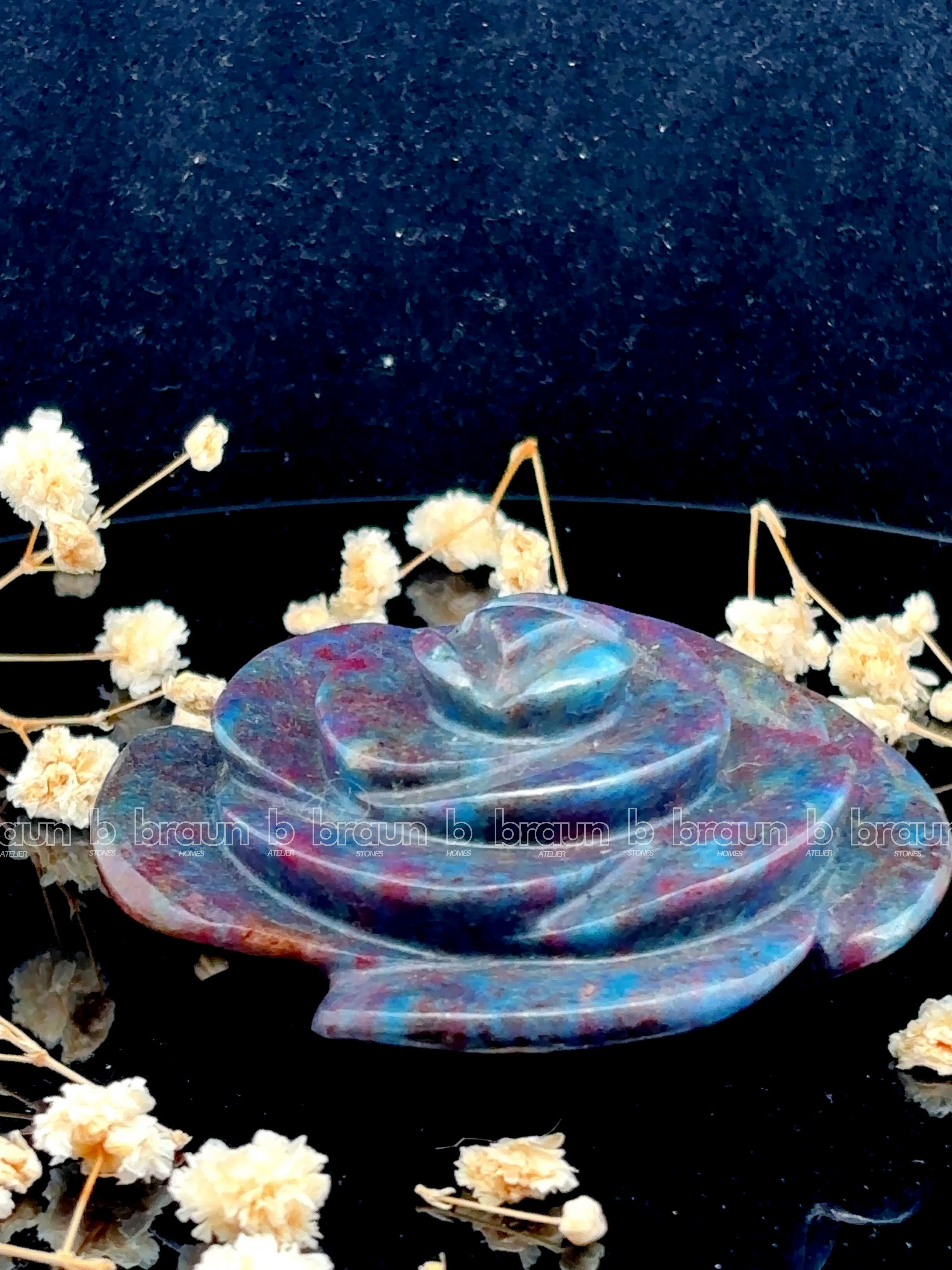 Ruby Kyanite Flower Sculpture