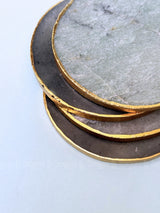 Sage Green Agate Round Coasters