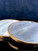 Sage Green Agate Round Coasters