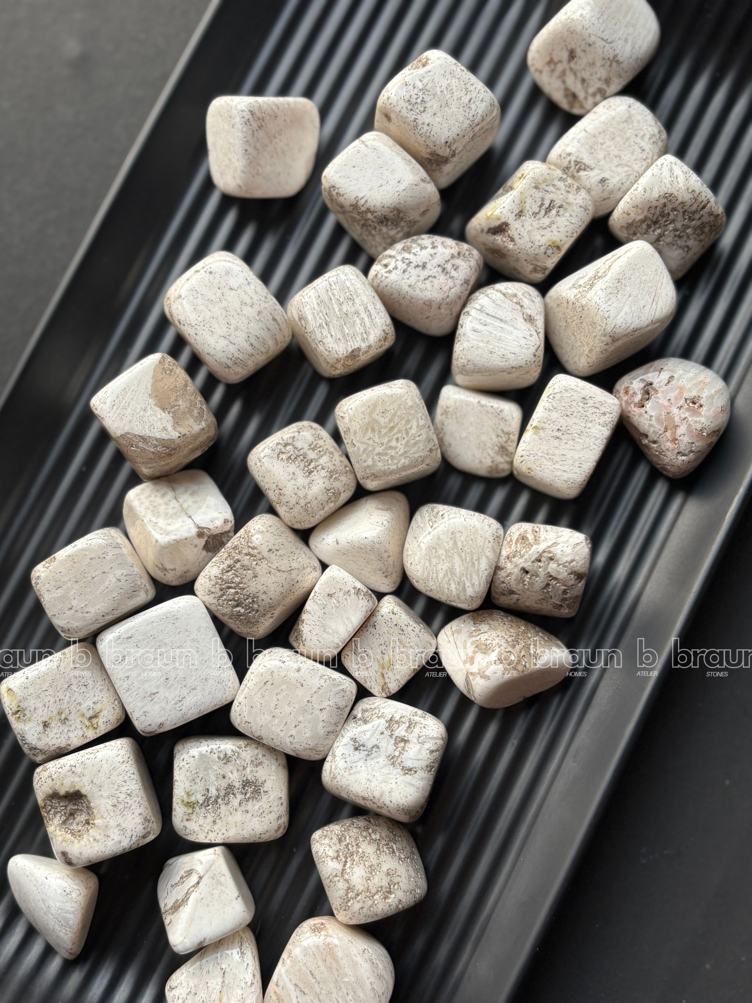 NaturalScolesite tumbled crystals by Braun Homes √ê polished healing stones for meditation, Reiki, chakra balancing, anxiety relief, and spiritual energy protection in deep purple hues