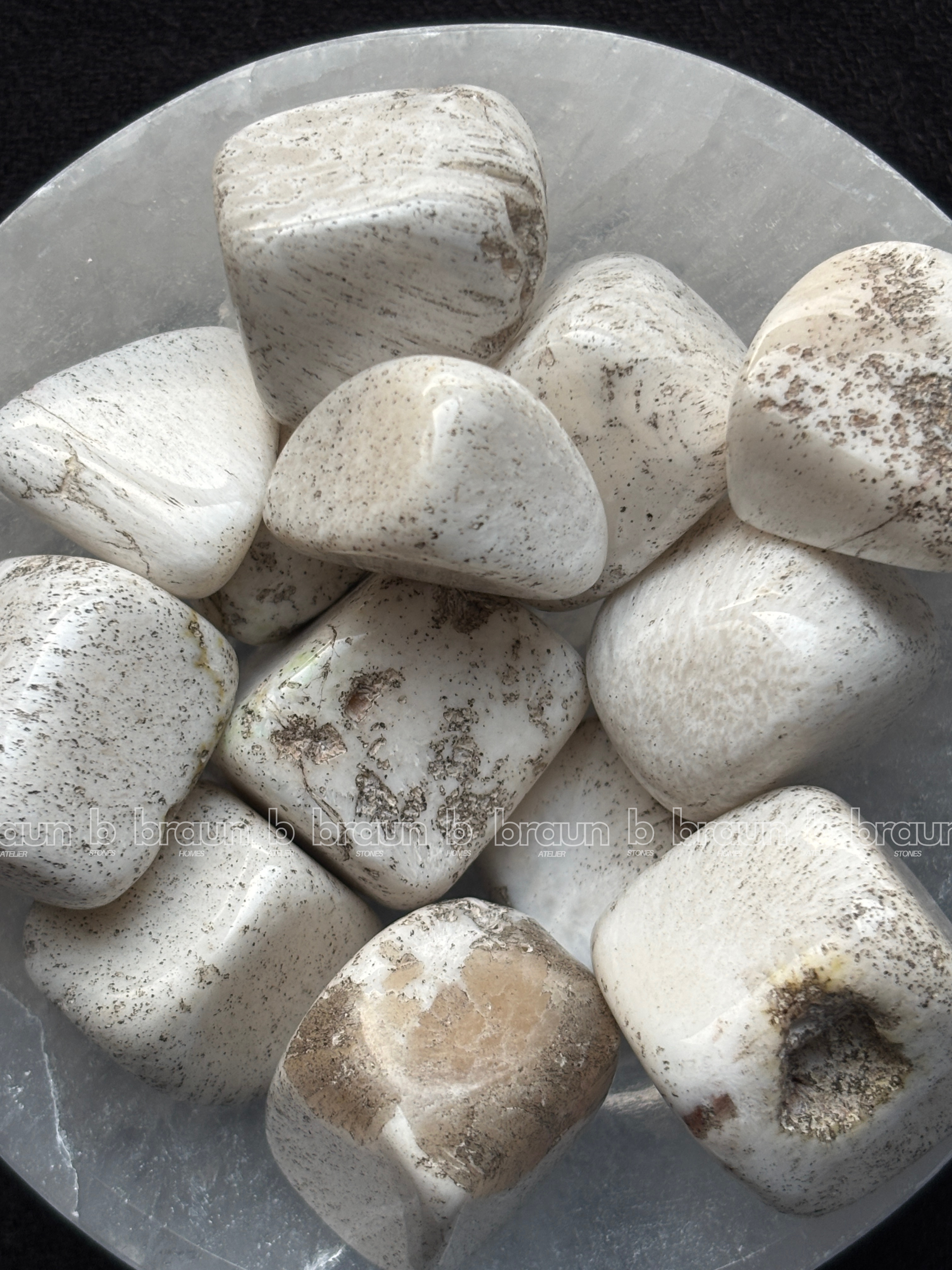 NaturalScolesite tumbled crystals by Braun Homes √ê polished healing stones for meditation, Reiki, chakra balancing, anxiety relief, and spiritual energy protection in deep purple hues