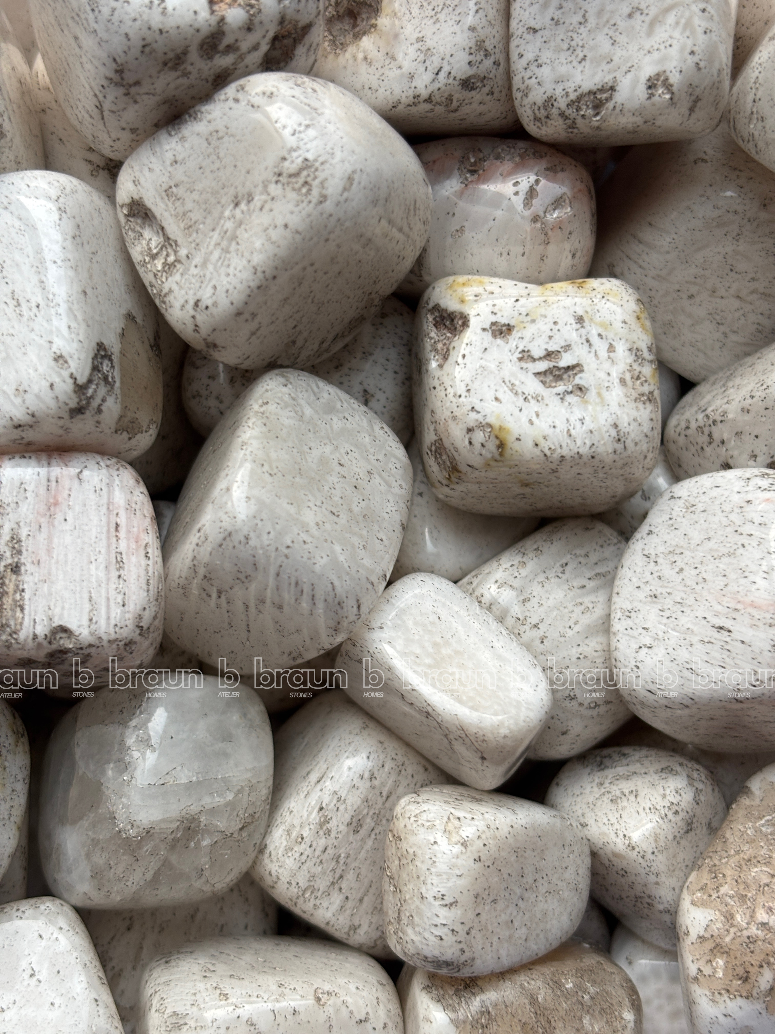 NaturalScolesite tumbled crystals by Braun Homes √ê polished healing stones for meditation, Reiki, chakra balancing, anxiety relief, and spiritual energy protection in deep purple hues