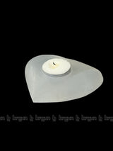 Selenite Tealight Heart