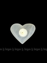 Selenite Tealight Heart