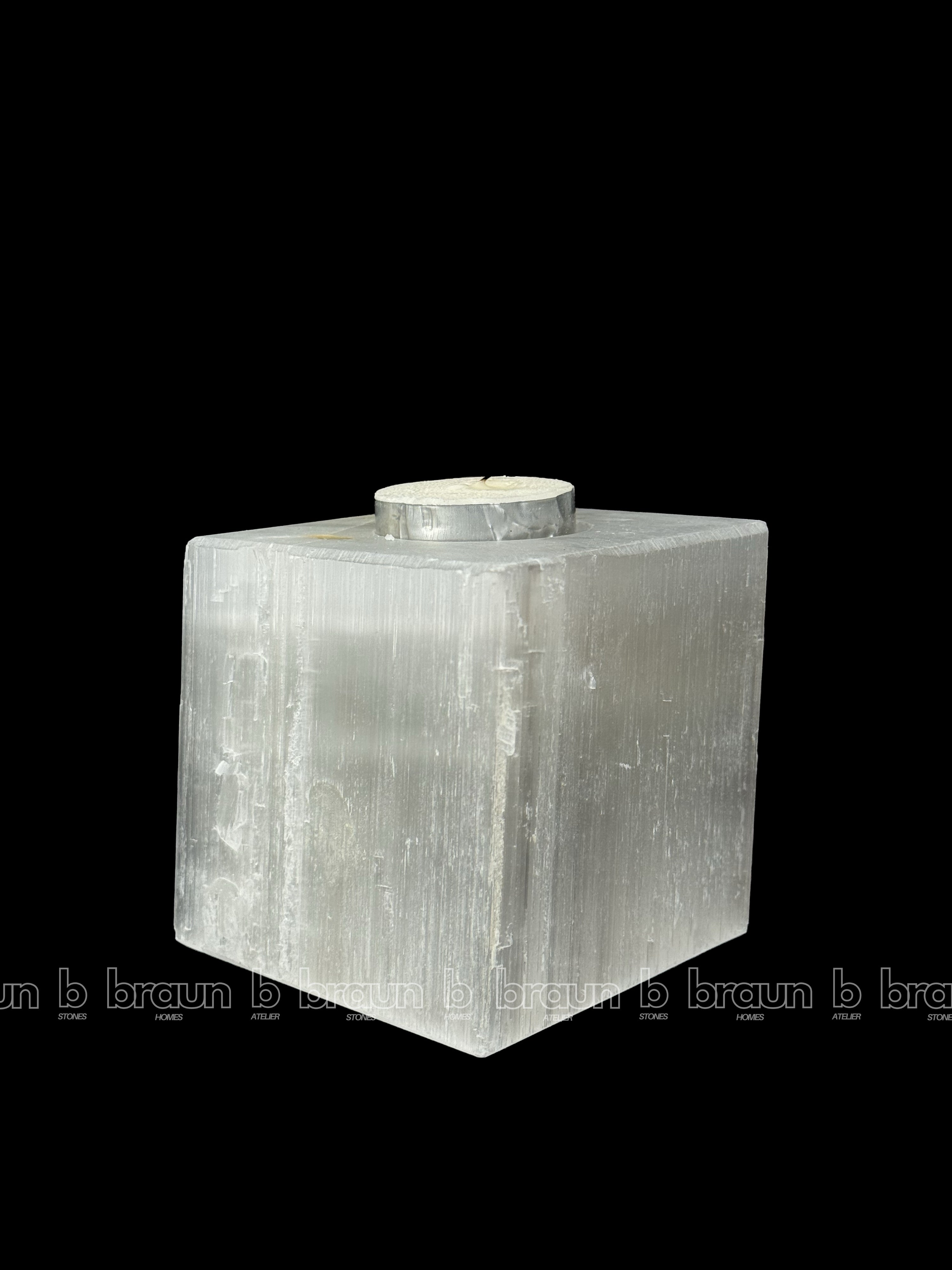 Selenite Tealight Square