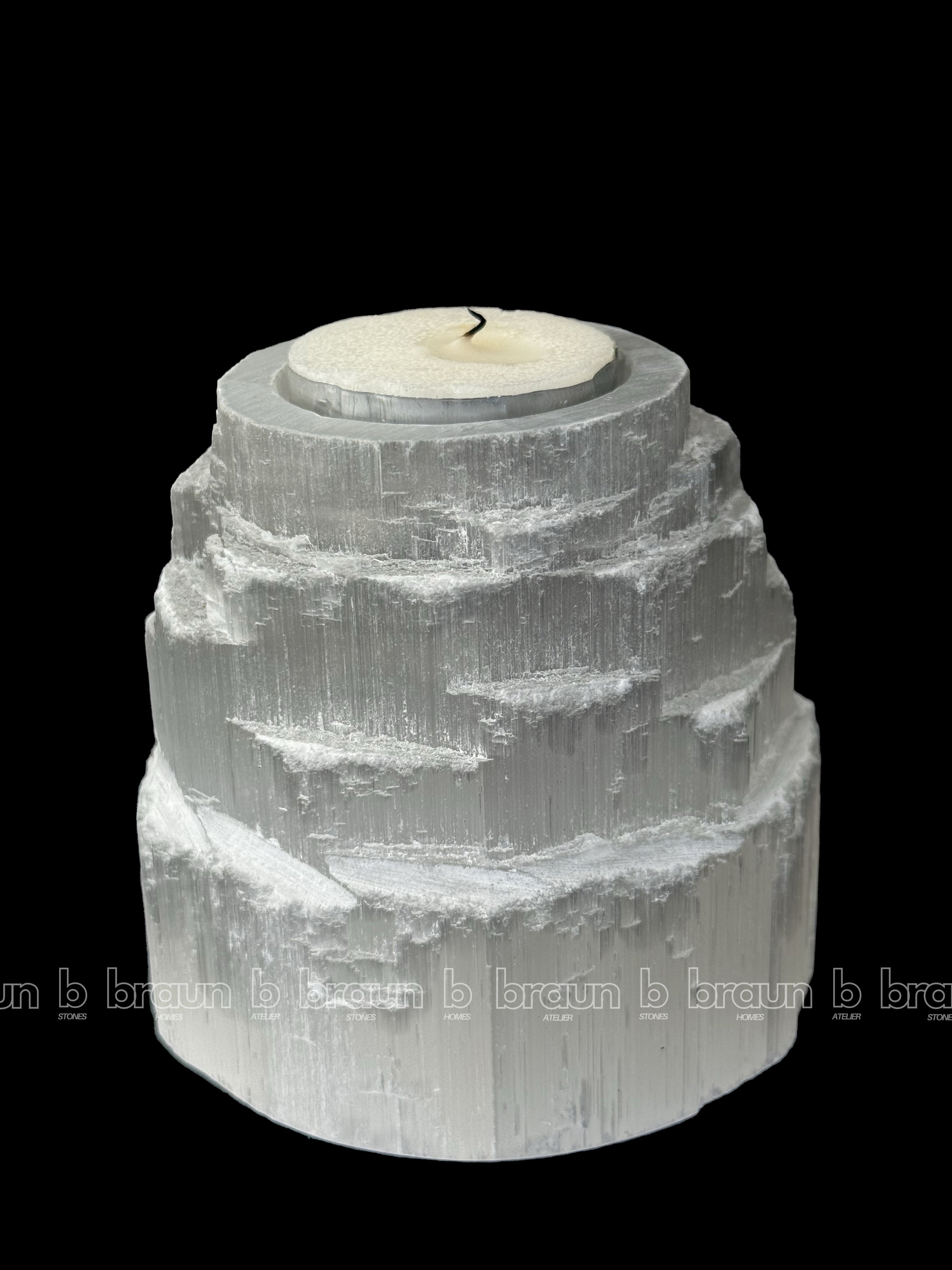 Selenite Tealight pyramid