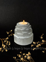 Selenite Tealight pyramid