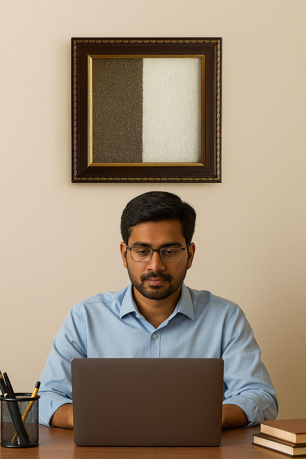 Pyrite Stone Vastu Frame | Pyrite Selenite | Wall Decor for Wealth & Protection