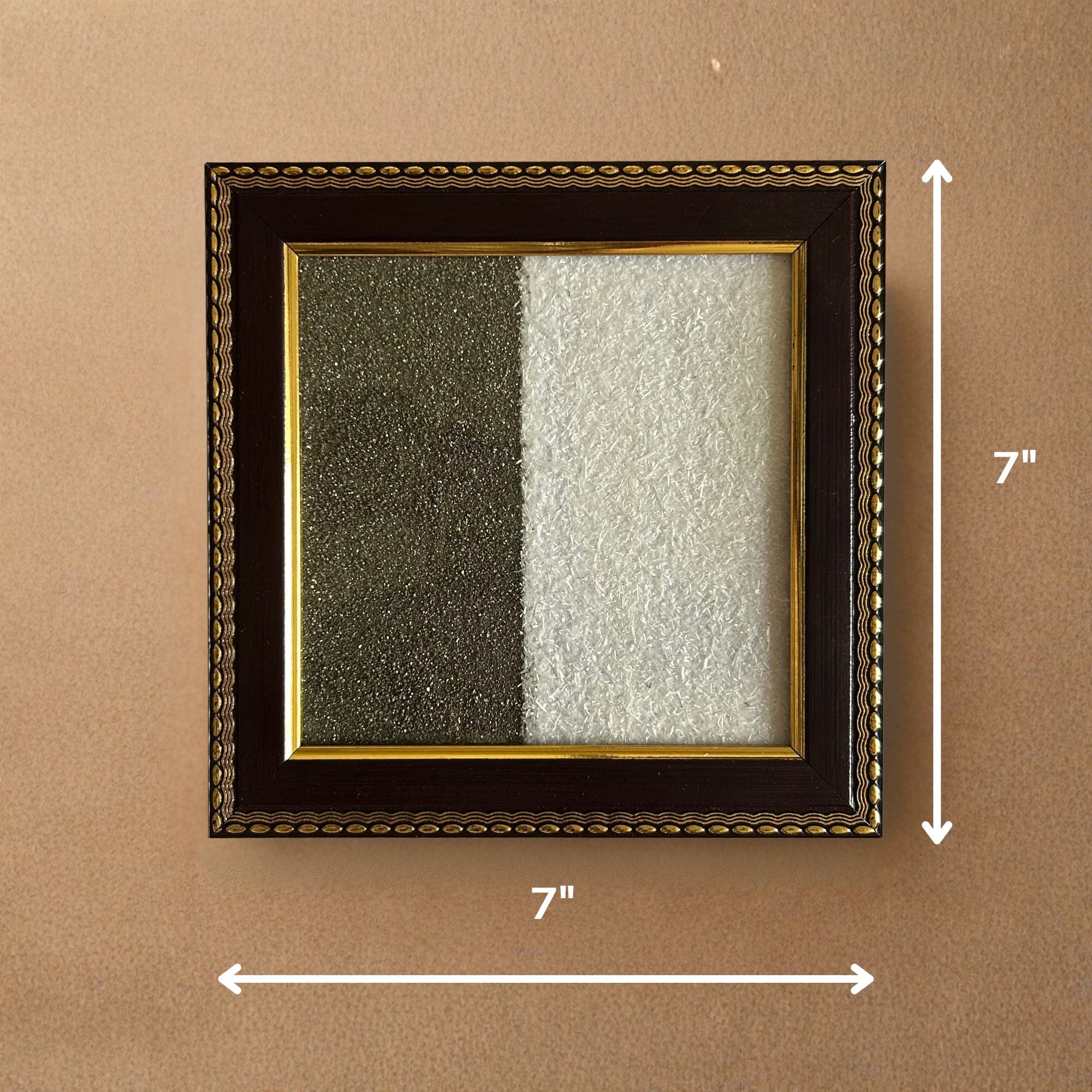 Pyrite Stone Vastu Frame | Pyrite Selenite | Wall Decor for Wealth & Protection